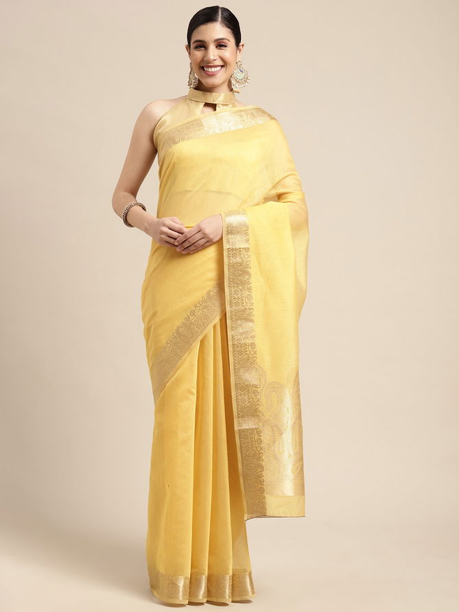 Sidnaz 6.1 New Fancy Party Wear Designer Linen Woven Saree Collection